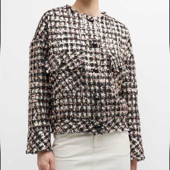 Le‎ Superbe Monte Carlo Sequined Button Jacket Size 6 - Picture 1 of 10